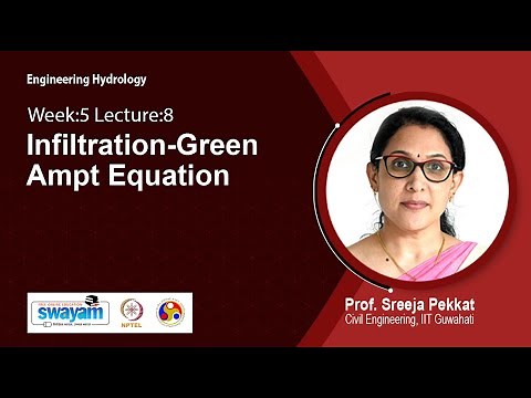 Lec 39: Infiltration-Green Ampt Equation