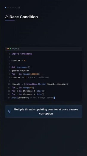 threading.Lockで共有データを競合から守る #Python #threading #並行処理 #プログラミング