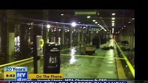 Sandy floods New York City subways