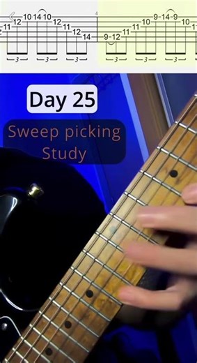 Easy Sweep Picking Exercise (Step-by-Step Guitar Lesson)