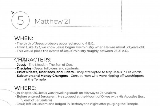 Matthew 21 Summary - Quick Bible Study — 2BeLikeChrist