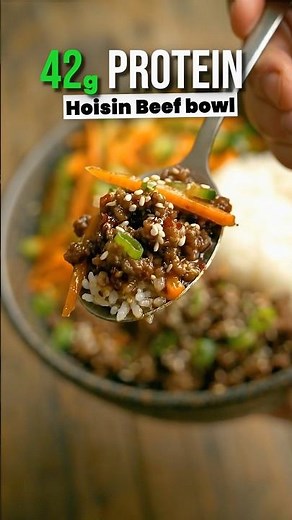 High Protein Hoisin Beef Bowl 🍖 #highproteinmeals #recipe #easynutrition