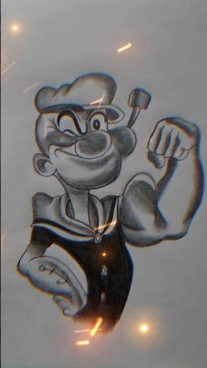 How To Draw Popeye | By Art With Cc.❤️🤍