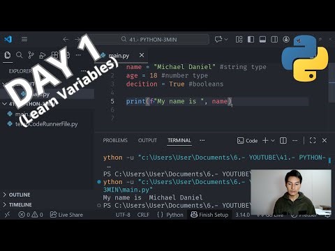 Day 1: Challenged Myself to Teach Python in English | Variables