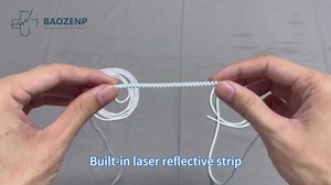 Oxygen Tubing Support Crimp Straightener - Anti Kink Hose Organizer with Laser Reflective Strip, O2 Concentrator Accessory, 5.3Ft Long (White)