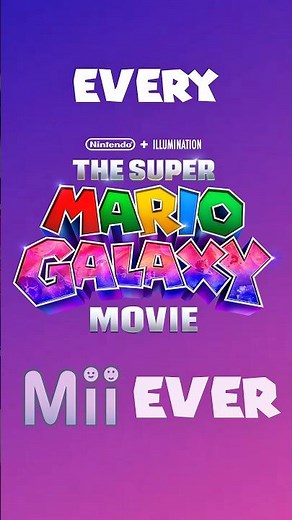 Every Super Mario Galaxy Movie Mii Ever