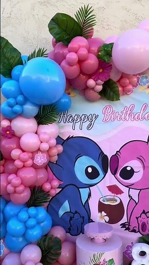 DECORAÇÃO DE FESTA DO STITCH 🥰#party #stitch
