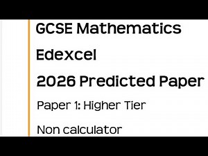 Predicted paper 2026 paper 1 math paper