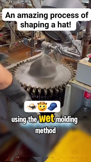 Amazing process of shaping a hat! #machine #hats #process | Eisha Ciano