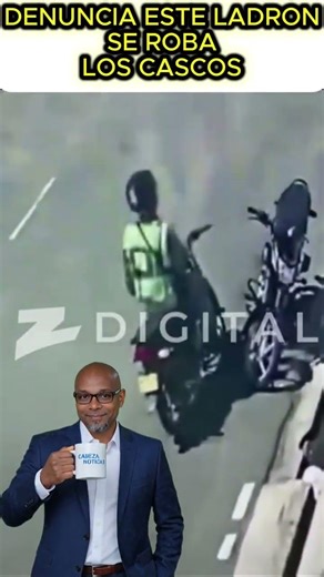 DENUNCIA ESTE LADRON SE ROBA LOS CASCOS DE LOS MOTORISTAS