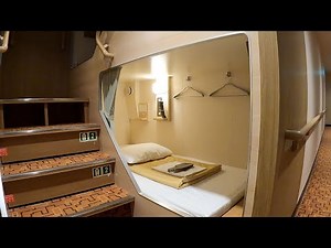 Overnight capsule hotel in japan ferry From Oarai to Tomakomai (Hokkaido)