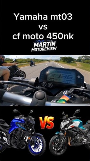 Yamaha mt03 vs cf nk450 // lindo duelo🚀🚀