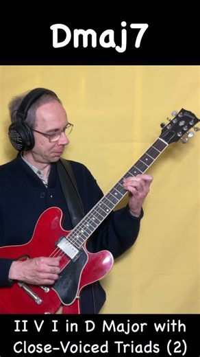 II V I with Close Voiced Triads in D Major 2