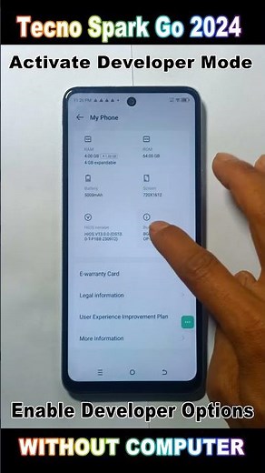 How to Tecno Spark Go 2024 - Enable Developer Options 2025 /Activate Developer Mode 2025 #smartphone