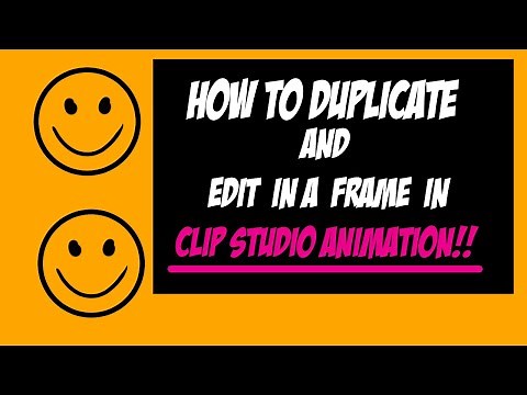 How to duplicate and edit in a frame in clip studio animation.