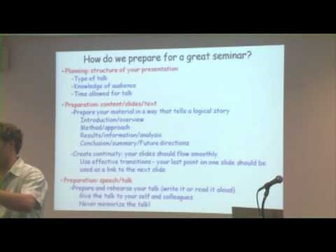 How to Give a Great Science Seminar