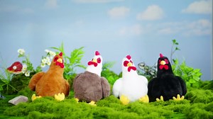 Tezituor 4 Pcs Large Chicken Stuffed Animals Set, 12 Inch Realistic Big Stuffed Chick Plush Toy for Party Decoration, Cute Hen Chicken Plush Bulk for Boys Girls