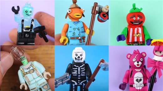 I made custom fortnite minifigures from clay 🎨