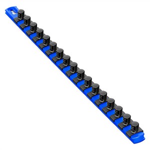 18” Socket Organizer w/Twist Lock Clips - Blue-1/2"