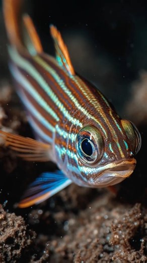 The Five-Line Reef Fish | Five-lined Cardinalfish 🐠 #animals #fish #shorts