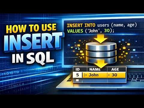 How to use the INSERT Statement in SQL