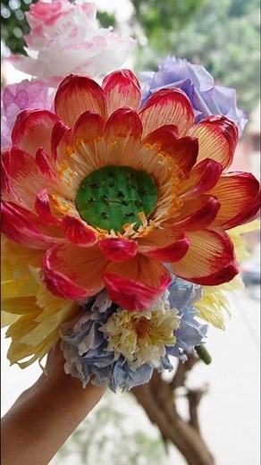 How to make Lotus With Corn Husk lotus 🌷🌽/ DIY Lotus Making ideas /Short