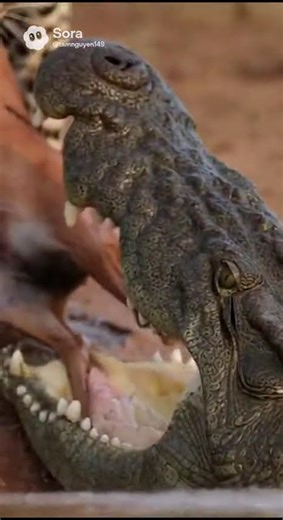 Báo hoa mai và cá sấu tranh giành con mồi | màn đối đầu kịch tính trên bờ sông