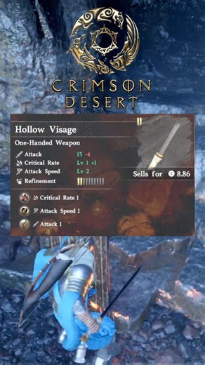 HOLLOW VISAGE ONE-HANDED SWORD | Crimson Desert Equipment Location #Shorts