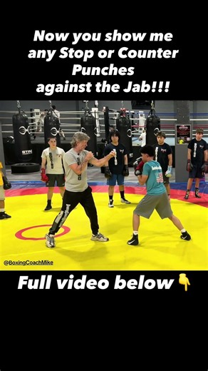 Boxing Lesson from Coach Mike: Show Me Any Stop or Counter Punches Against the Jab!!! #shorts