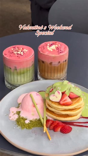 Kona Applecross | Celebrate Valentine’s with something a little different 💌 Strawberry Matcha Pancakes, with creamy matcha mascarpone and fresh strawberry... | Instagram