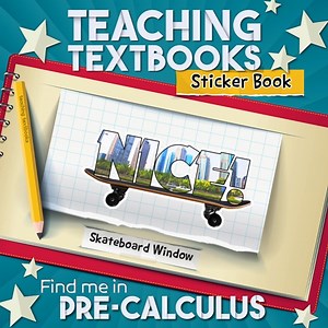 Every time your student answers a question correctly, they will see an animated "sticker" celebrating the correct answer. The more questions they answer, the more stickers will be added to the collection in the “Sticker Book.” You can find this sticker in Pre-Calculus! #TeachingTextbooks #HomeschoolMath | Teaching Textbooks