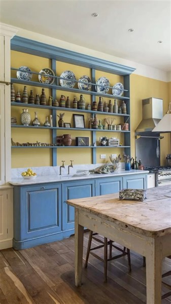 I adore an unfitted kitchen! When we first started designing our kitchen remodel I made sure that we had space for at least two pieces of unfitted kitchen furniture: a kitchen dresser and a work table. It was so important to me to make the space feel lived in and authentic and I think free standing kitchen furniture does just that! You can add so much character with antique furniture that regular cabinets just can’t give you! Photos from Pinterest, House & Garden UK and @max_rollitt | Margo Roth