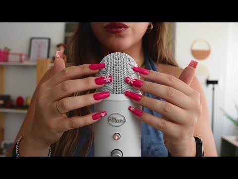 asmr slow & soft mouth sounds and mic scratching (no talking)