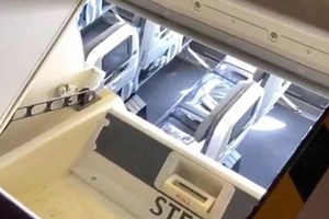 Flight attendants have a hidden trap door on planes to use as an escape hatch