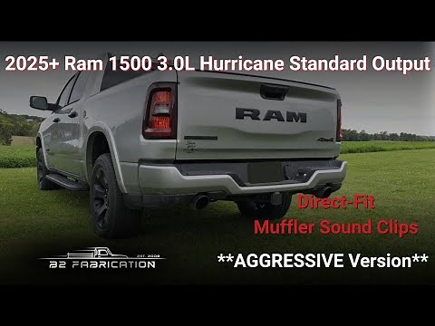 2025+ Ram 1500 Hurricane 3.0L – Aggressive Retrofit Muffler Sound Clips | B2 Fabrication