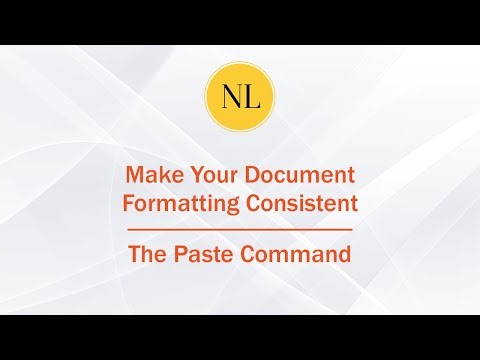 How to Format Microsoft Word Documents Consistently: The Paste Command