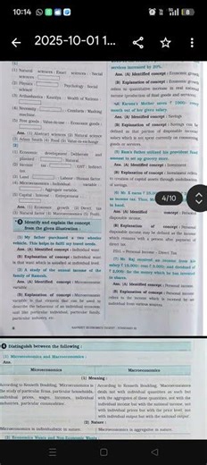class 11th basic concepts in economics exercise