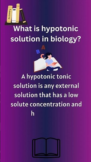 What is a hypotonic solution? #shorts #youtubeshorts #science #knowledge #definition #hypotonic