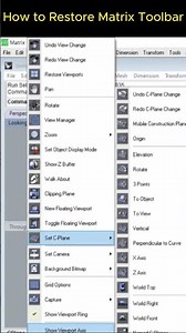 How to Reset CAD Matrix Software Toolbar | #Short Video | #MatrixSoftware