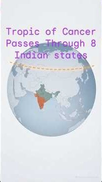 🌍 Tropic of Cancer Explained | 8 Indian States | Geography Shorts #Shorts