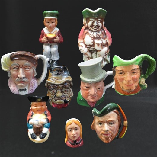9 X Vintage Character & Toby Jug Collection - Etsy