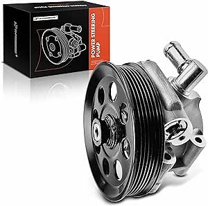A-Premium Power Steering Pump, with Pulley, Compatible with Ford E-350 2011-2019, E-450 2011-2019, 5.4L 6.8L, Replace # BC2Z3A696A