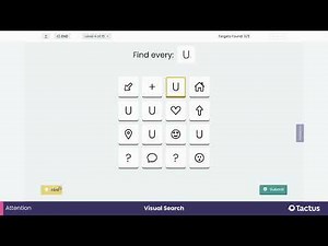 Visual Search - Tactus Virtual Rehab Center (Cognitive Therapy: Enhance Attention & Scanning)