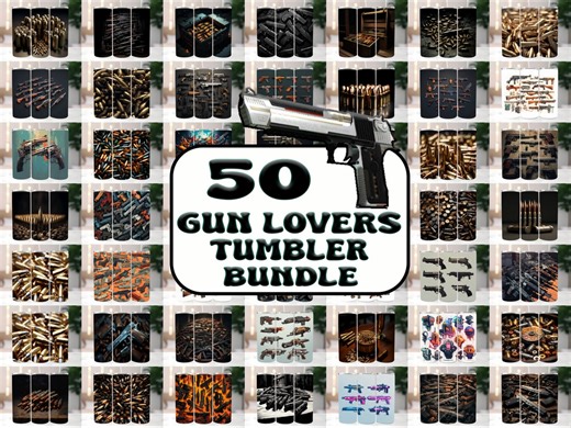 50 Gun Lovers Tumbler Wraps, 20oz Skinny Tumbler Sublimation Designs (digital Download) - Etsy