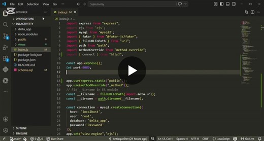🚀 Today I built a simple Express + MySQL application Using Node.js, Express.js, EJS, and MySQL, I developed a basic full-stack app with the following features: - View a list of users - Add new… | Ishtiaque Ali