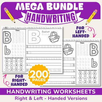 Letter Tracing and Handwriting Practice: Left and Right-Handed Version