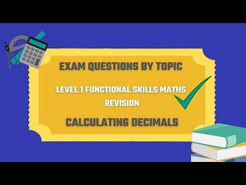 Calculating Decimals Exam Questions. Revise for your Level 1 Functional Skills Maths.