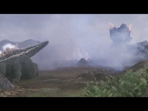 Spacegodzilla defeats Godzilla and imprisons Little Godzilla Part 1