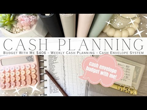 Budget With Me $406 Weekly Cash Planning & Happy Mail | Cash Envelope System | Sinking Funds Savings