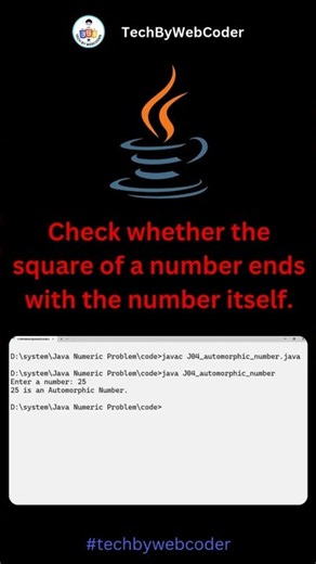 Day 04: Automorphic Number in Java